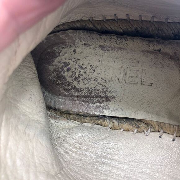 Chanel Black Leather Espadrilles High Top Sneakers CC‎ - Picture 11 of 11